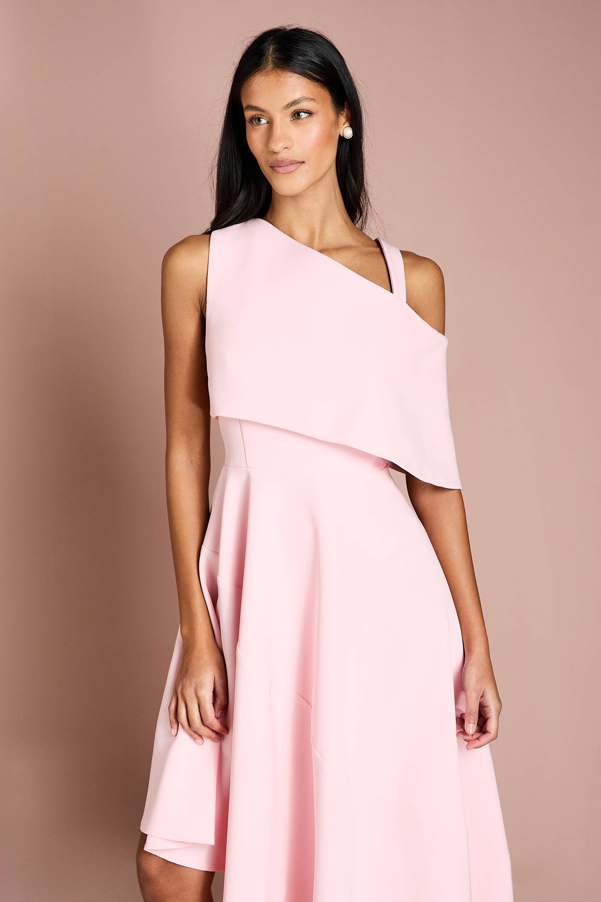 Coast Robe Midi Asymétrique En Crêpe Petite Taille