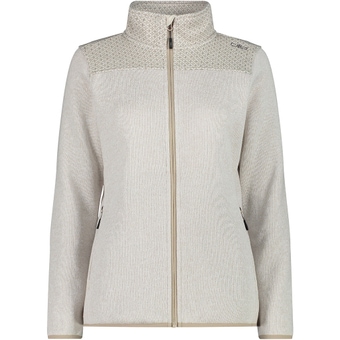 CMP Knit Tech Melange Fleecejacke Vaniglia / Sabbia Damen