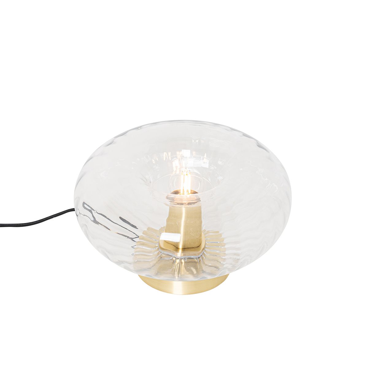 Art Deco tafellamp goud met glas - Ayesha