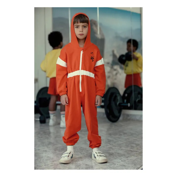 Mini Rodini Combinaison Bodybuilder Coton Bio | Rouge