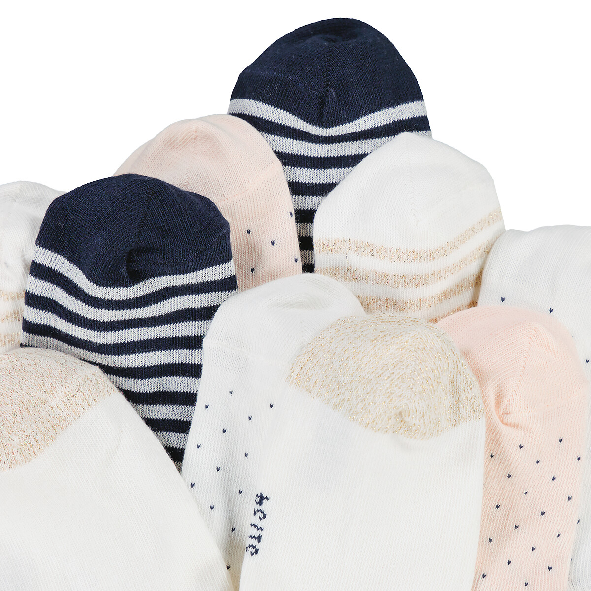 COLEÇÃO LA REDOUTE<br>Conjunto de 10 pares de meias estampadas