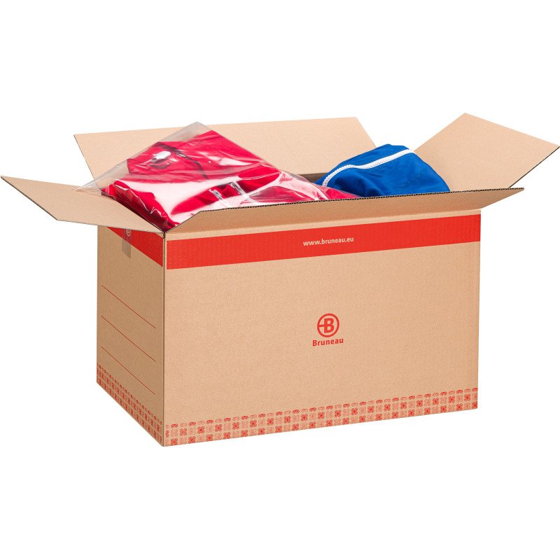 Caisse déménagement Bruneau kraft brun simple cannelure L 51 x l 35,5 x H 29 cm