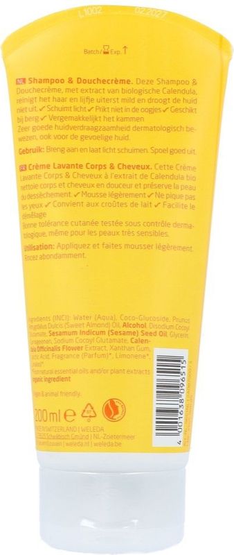 Weleda - Calendula - Babyshampoo & Douchecrème - 200ml - Biologisch