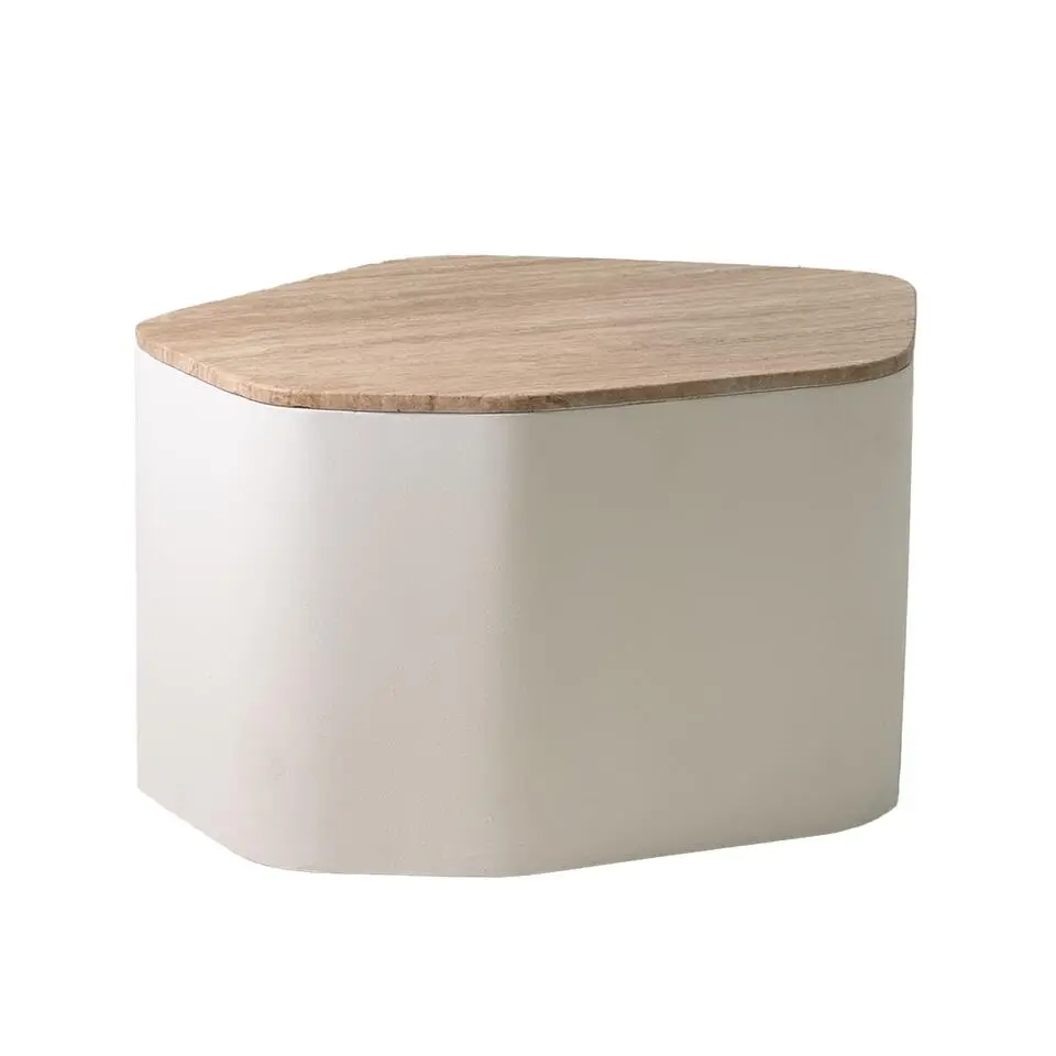 Salontafel Organisch 76cm - Beige/Naturel Travertin - Cersei
