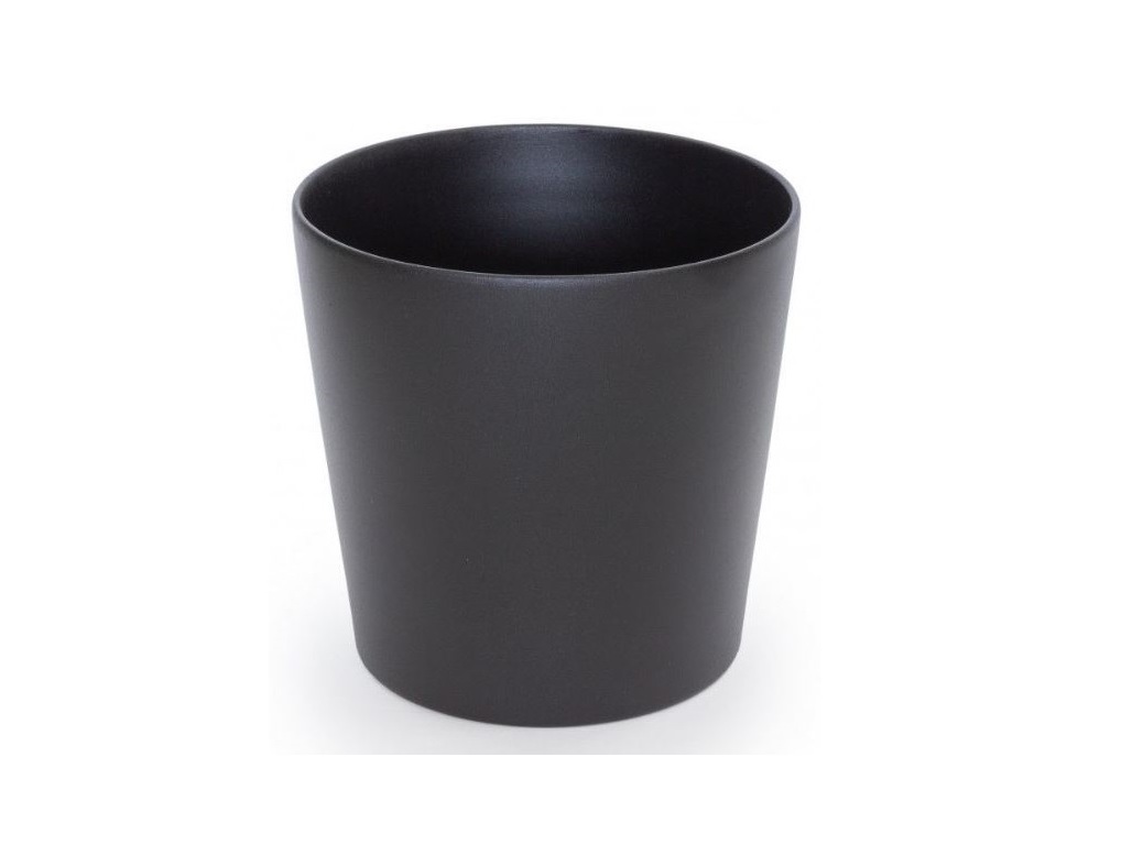 VASO ESTOCOLMO LISO PRETO Ø19.5CM