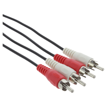 Q-Link tulp kabel 2RCA/2RCA male-male 1.5 meter rood/wit