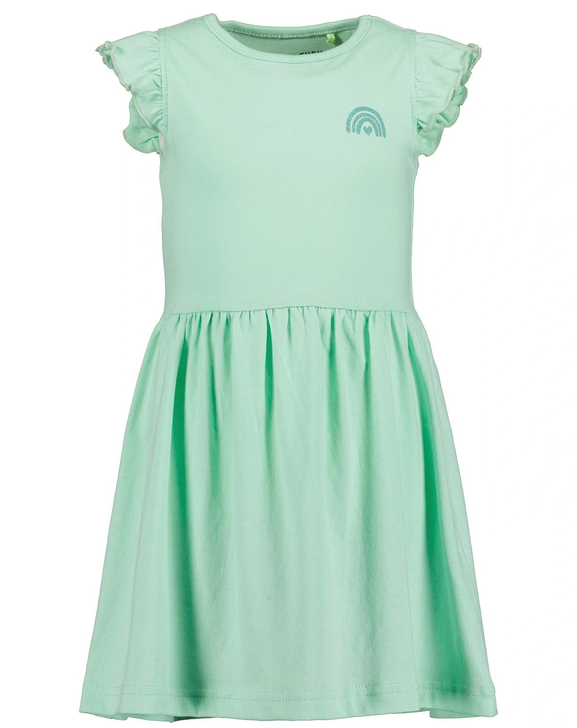 Kurzarm-Kleid SMALL RAINBOW in grün