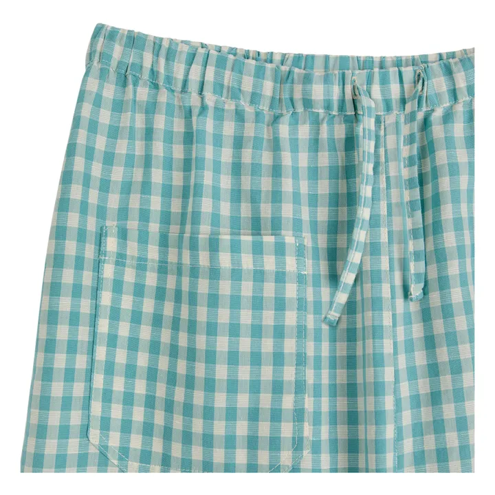 Bobo Choses Pantalon Loose Vichy - Collection Femme  | Bleu turquoise