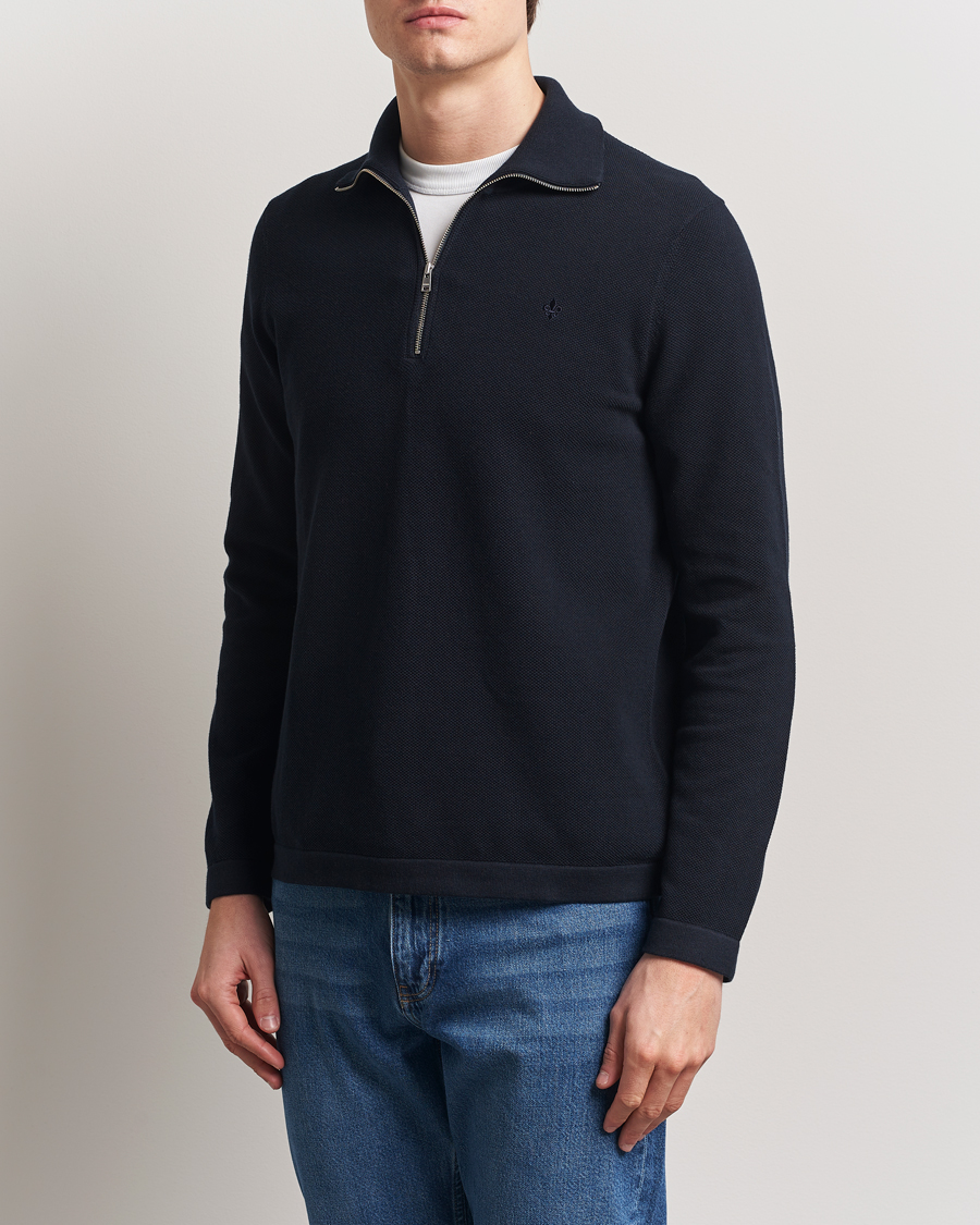 Morris Jake Cotton Half Zip Navy