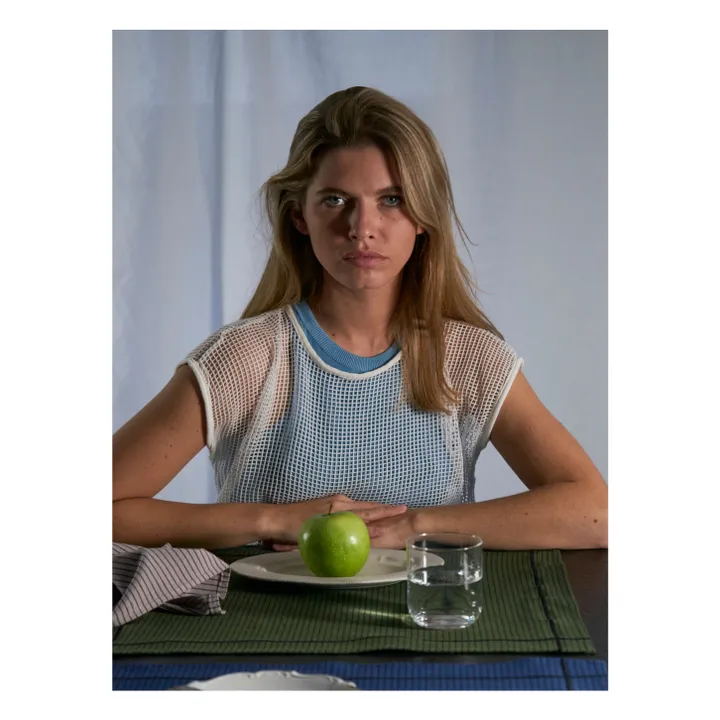 La cerise sur le gâteau Sets de table Léonie - Set de 2 | Vert mousse