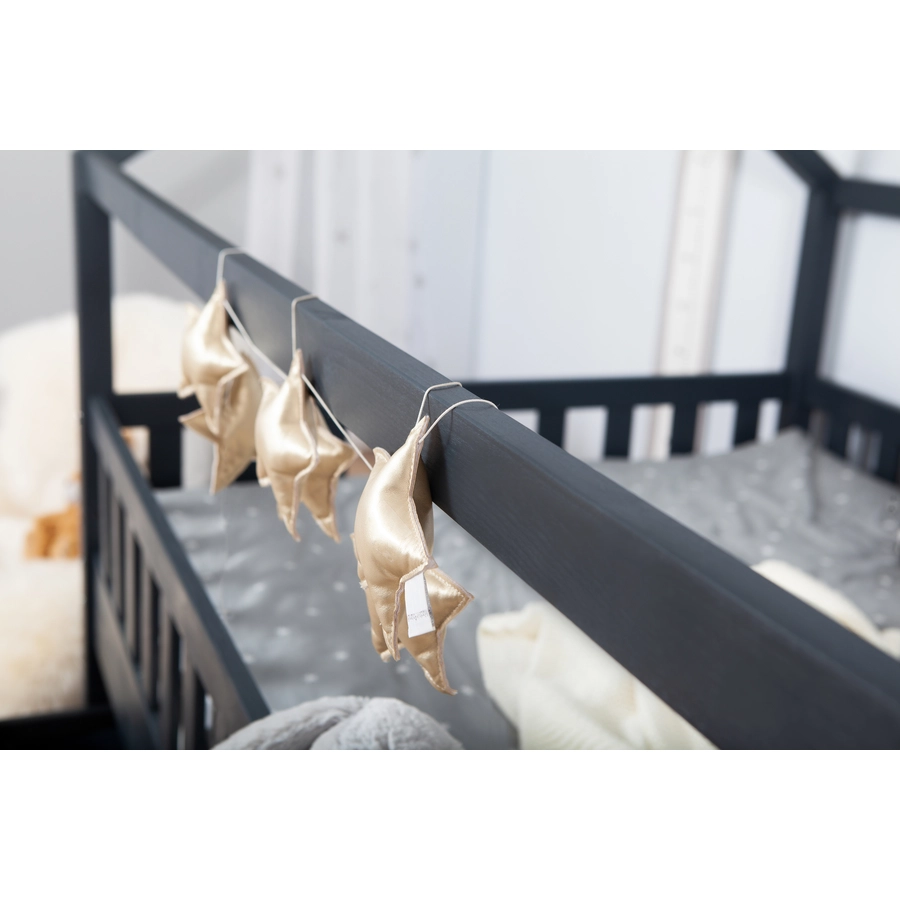 TICAA Kinderbett Hausbett Kay 120x200 Kiefer grau Grau