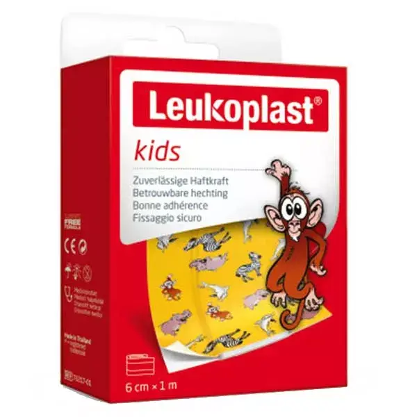 Curativo adesivo Leukoplast® infantil para primeiros socorros, 6 cm x 1 m