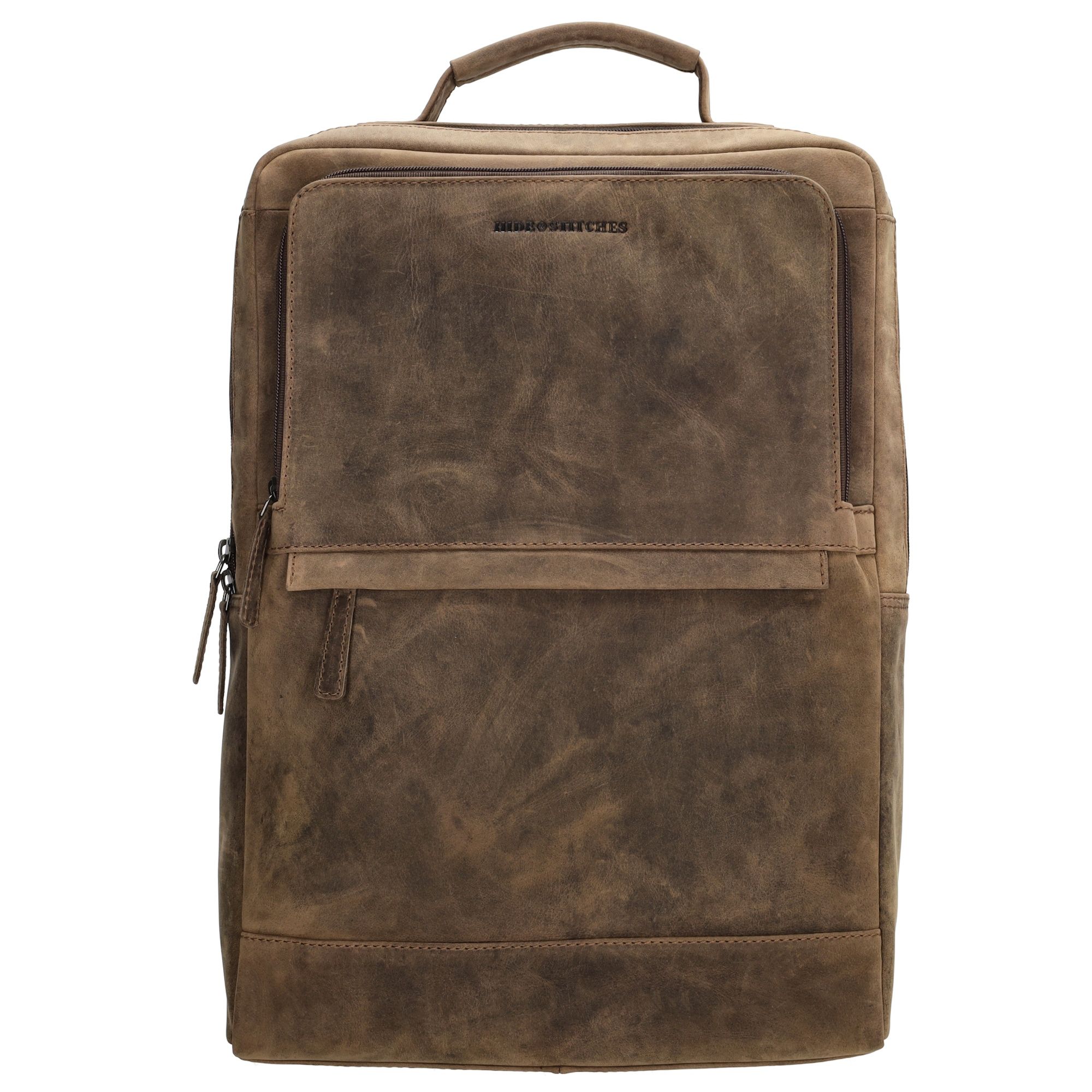 Hide & Stitches Idaho Rugzak Vierkant 15,6 inch Donkergroen