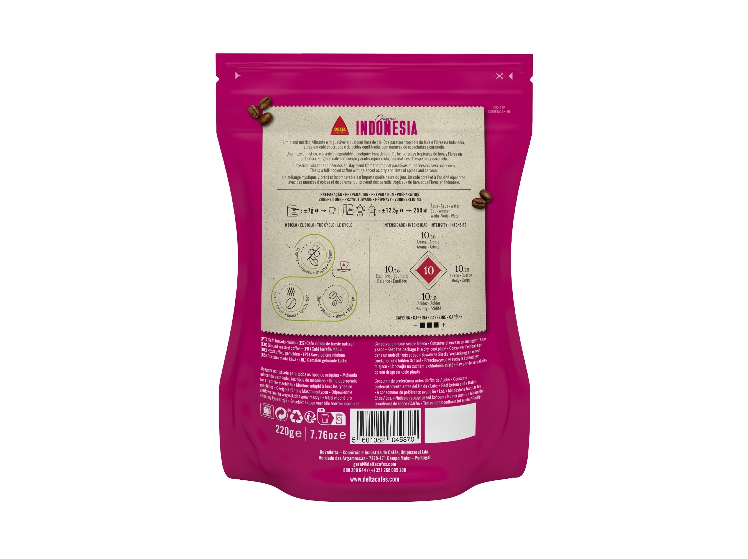 CAFÉ DELTA MOIDO NORMAL INDONÉSIA MU 220G