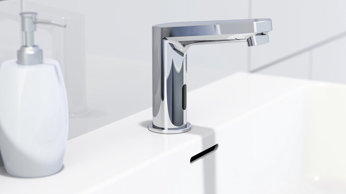 Schutte Vital wastafelkraan met infraroodsensor chroom
