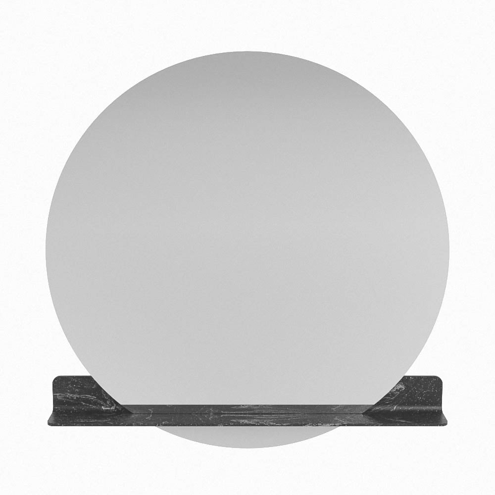 Mondiaz Spot spiegel rond Ø120cm met planchet lava