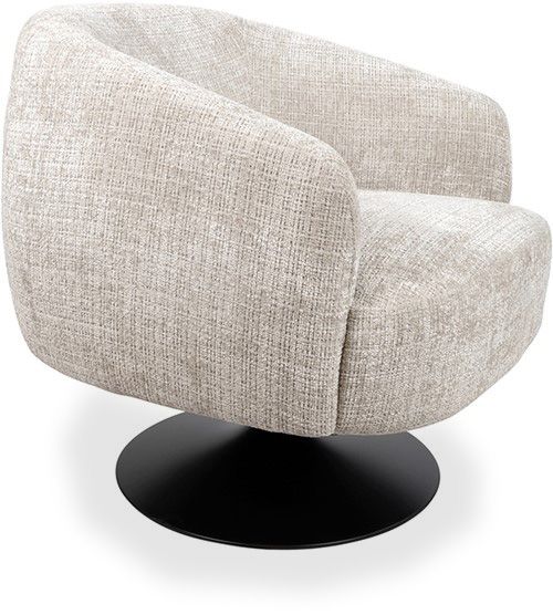 Draaifauteuil Taupe Louis B78 x D83 x H75 cm