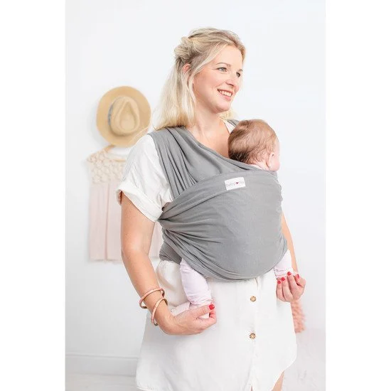 Écharpe de portage Tricot-Slen Organic extensible bio   Anthracite        540 cm   de               Babylonia