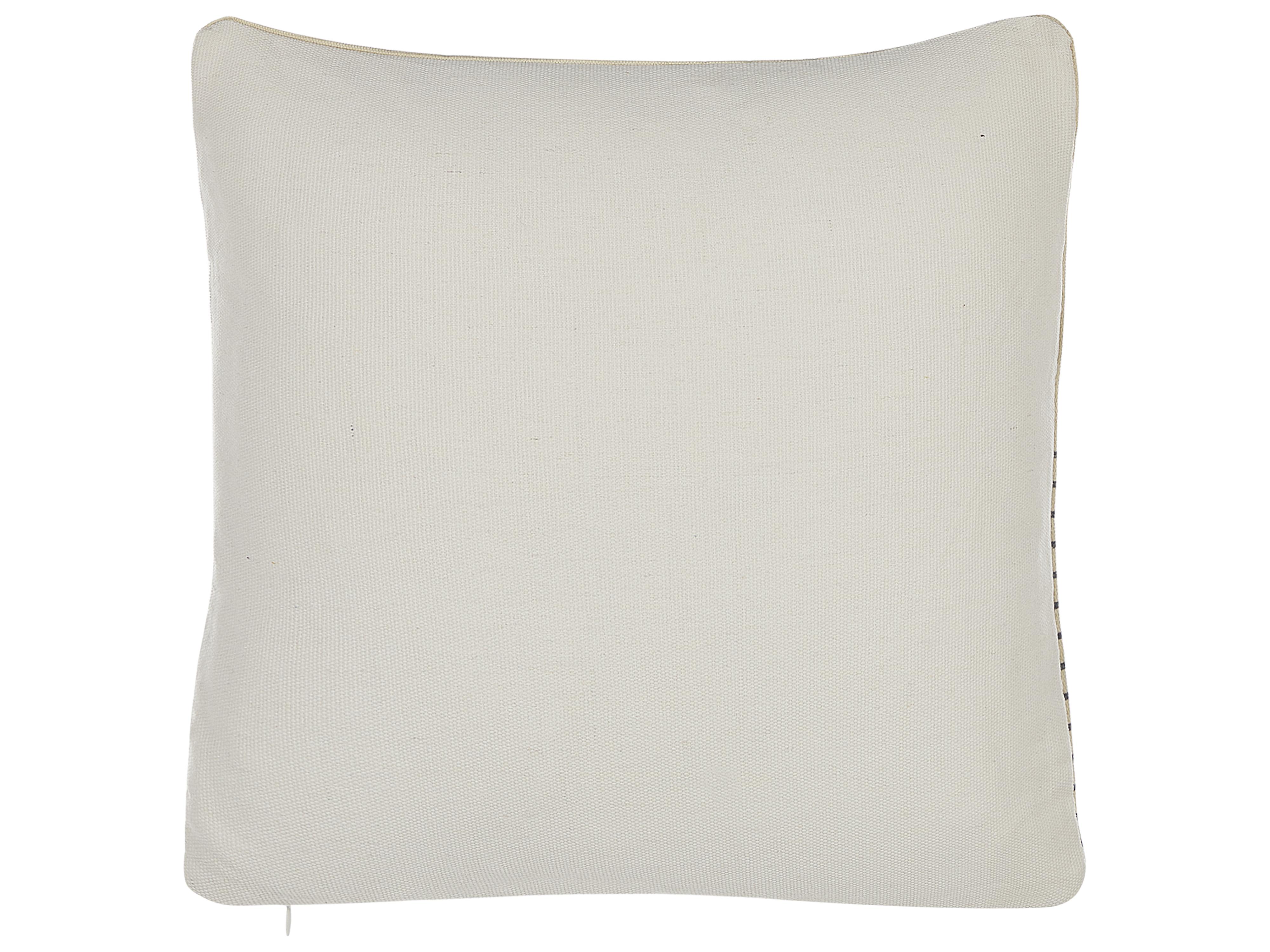 Set van 2 sierkussens MOONFLOWER 45 x 45 cm Wit geometrisch patroon
