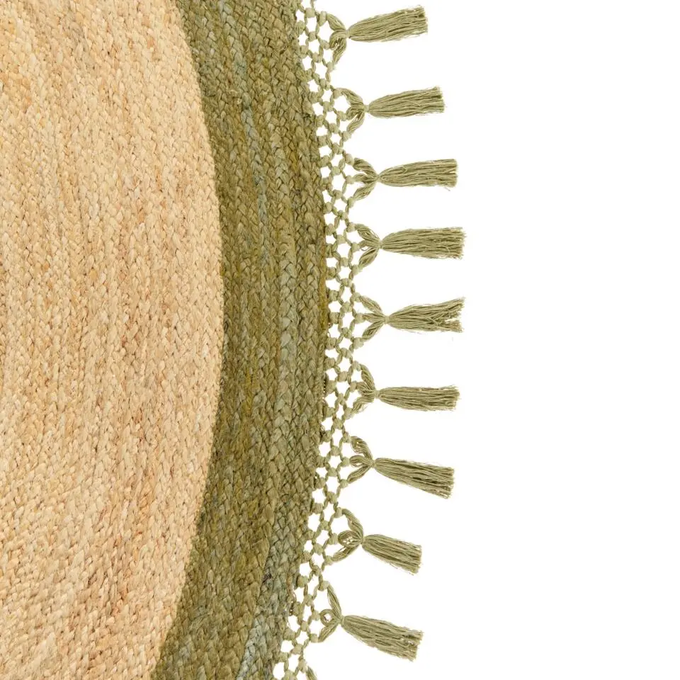 MARTS - Vloerkleed - Beige/Groen - 200 cm - Jute