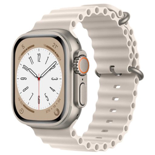 Pulseira de silicone compatível com Apple Watch 42/44/45/49mm Smartek Smtk-ocean