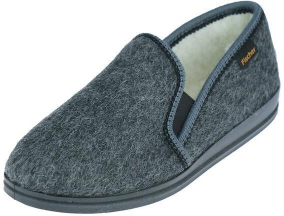 Fischer Heren Pantoffel Gevoerd 2610-82 Antraciet