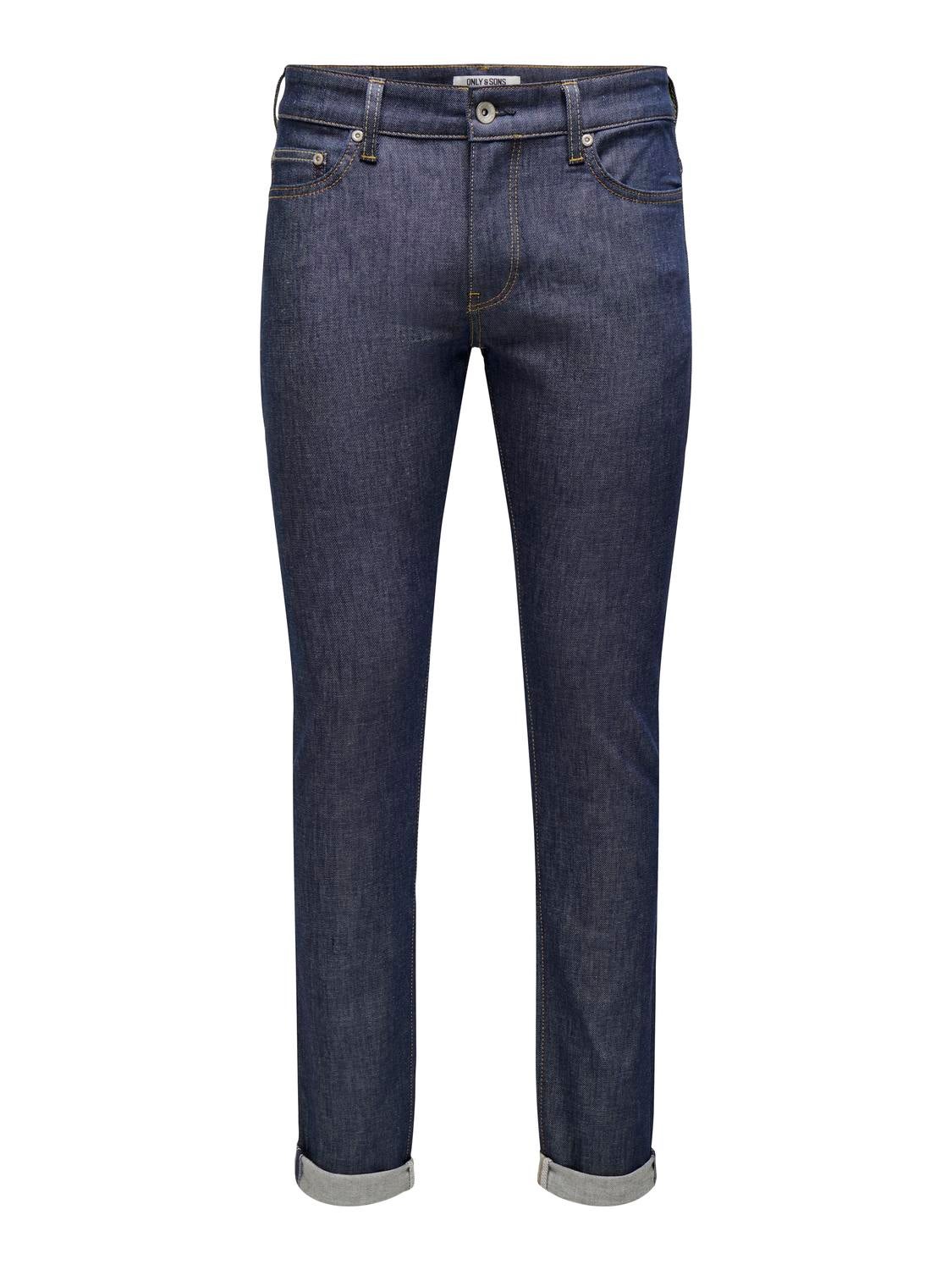 ONSLOOM Niedrige Taille Slim Fit Jeans Blue Denim