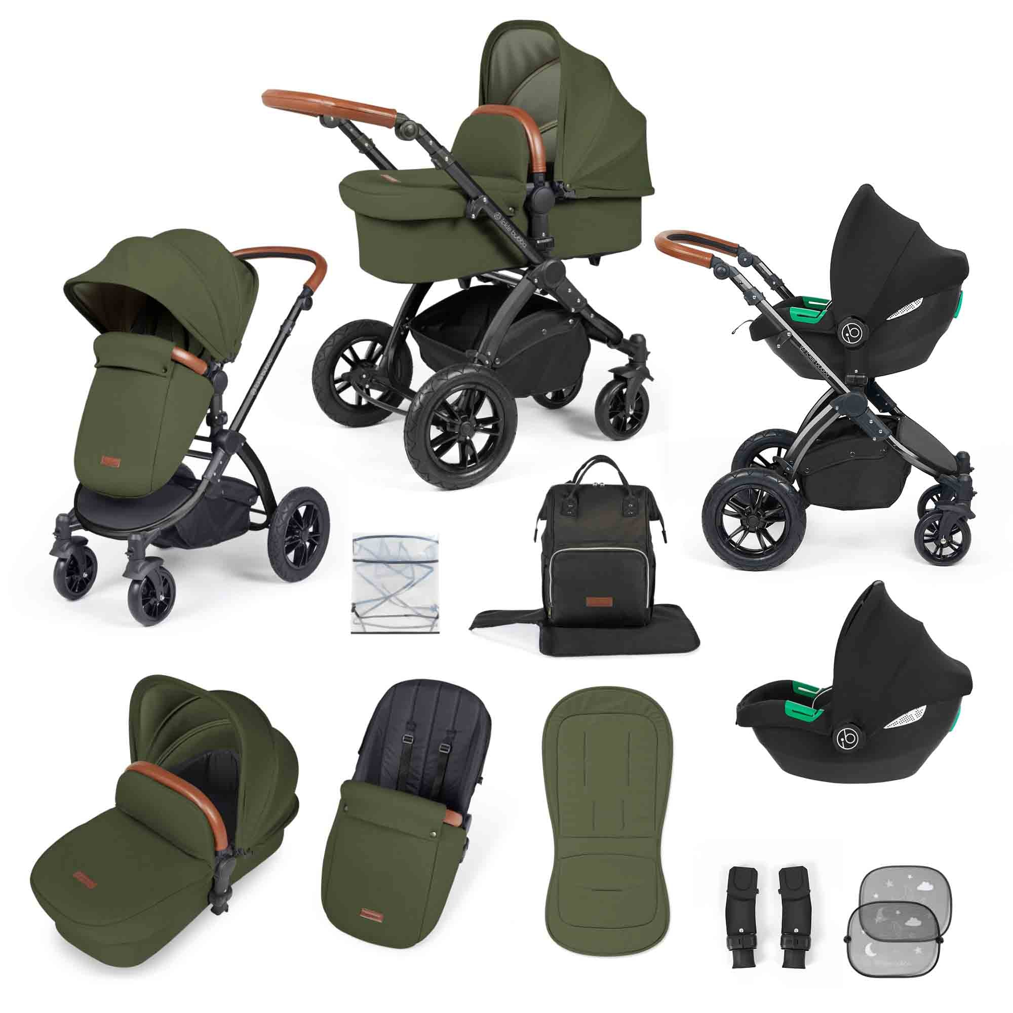 Système de voyage Stomp Luxe 3-en-1 i-Size avec siège auto Cirrus