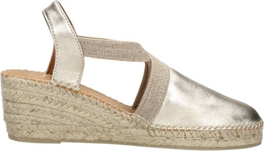 Toni Pons Tossa platinum leren espadrilles dames (TOSSA plati)