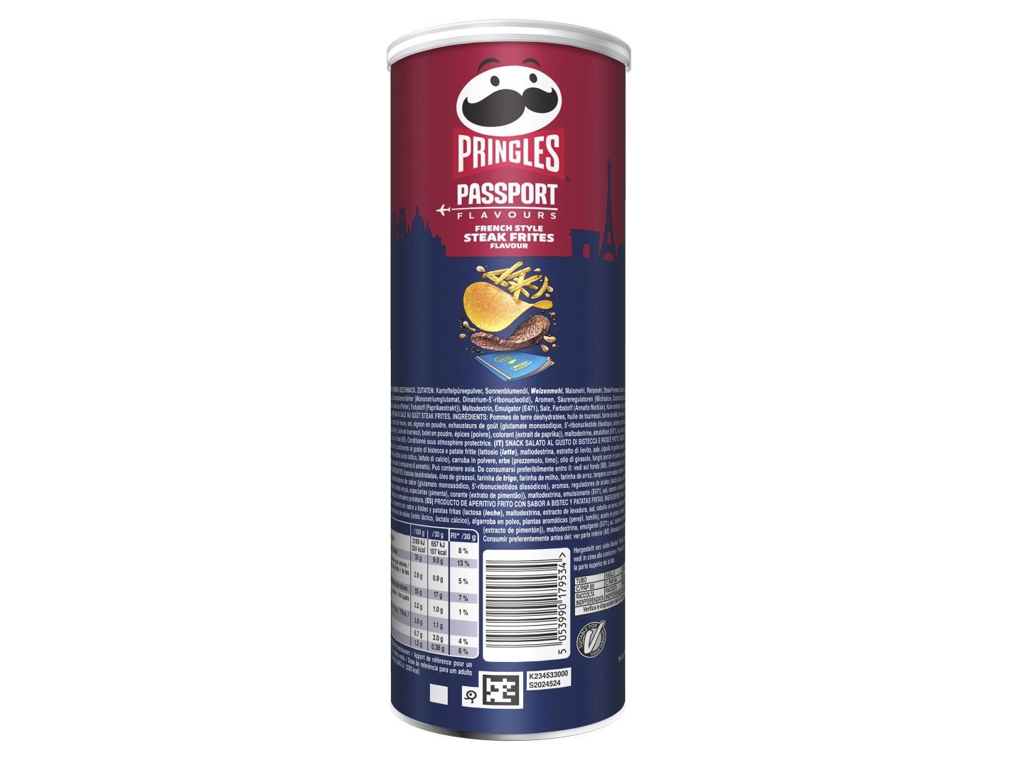 BATATAS FRITAS SABORES PRINGLES BIFE 165G