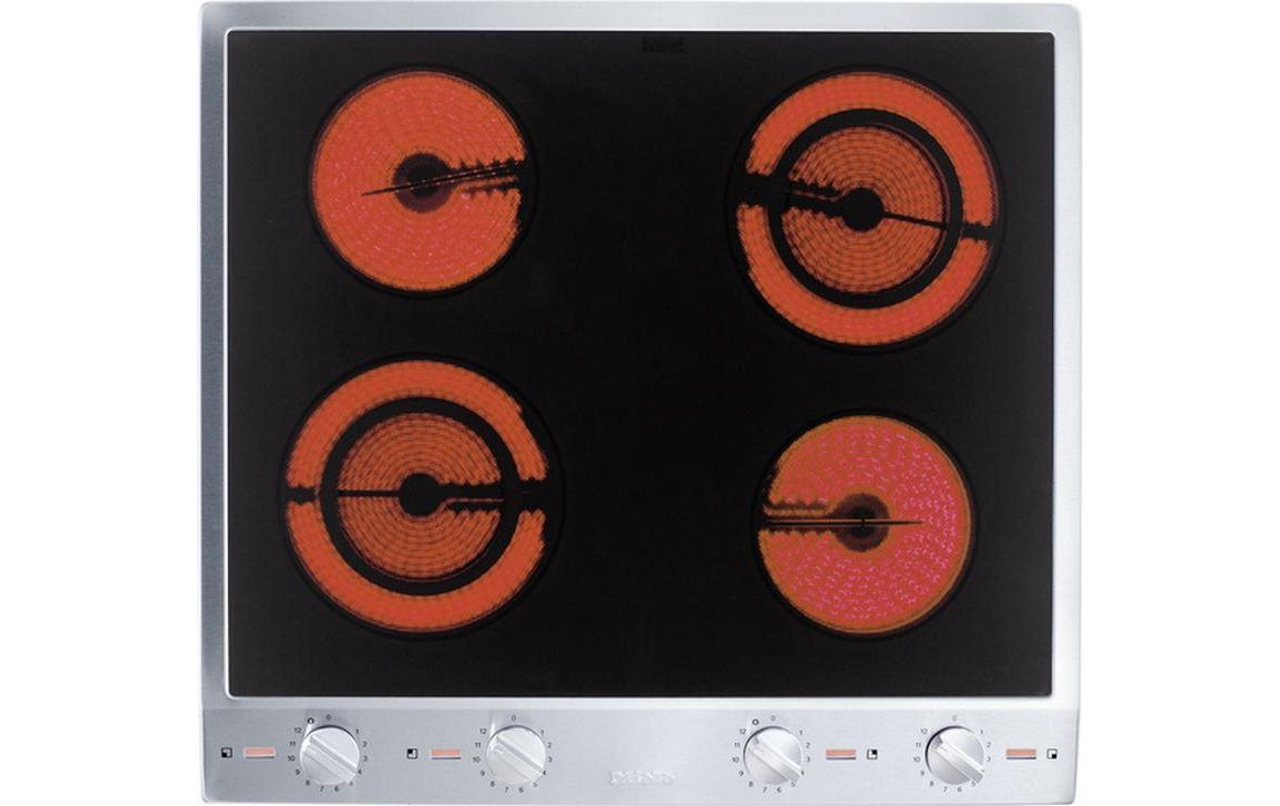 Glaskeramik-Kochfeld CombiSet CS 1134E Edelstahl<br>Glaskeramik-Kochfeld mit 4 Herdplatten