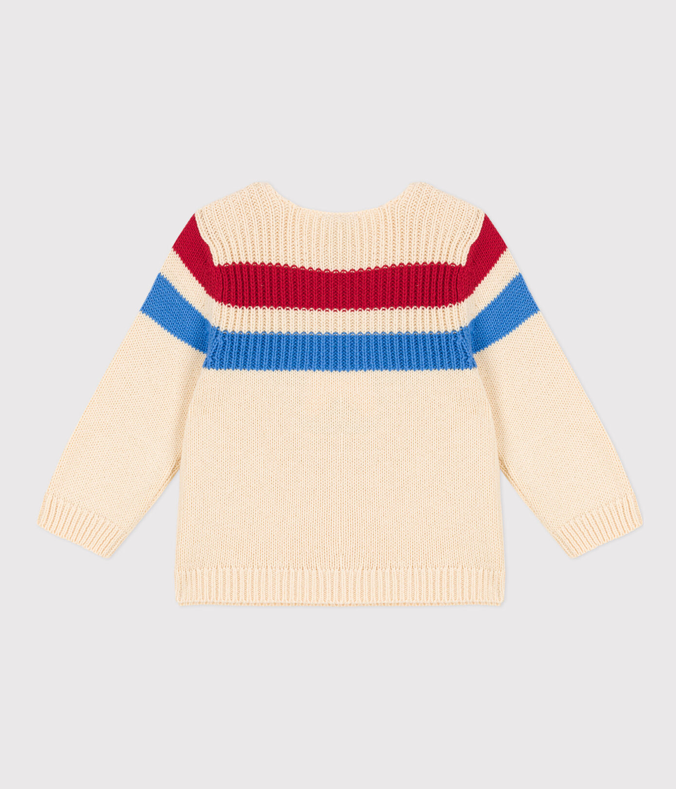 Pull bébé en tricot de coton rayé