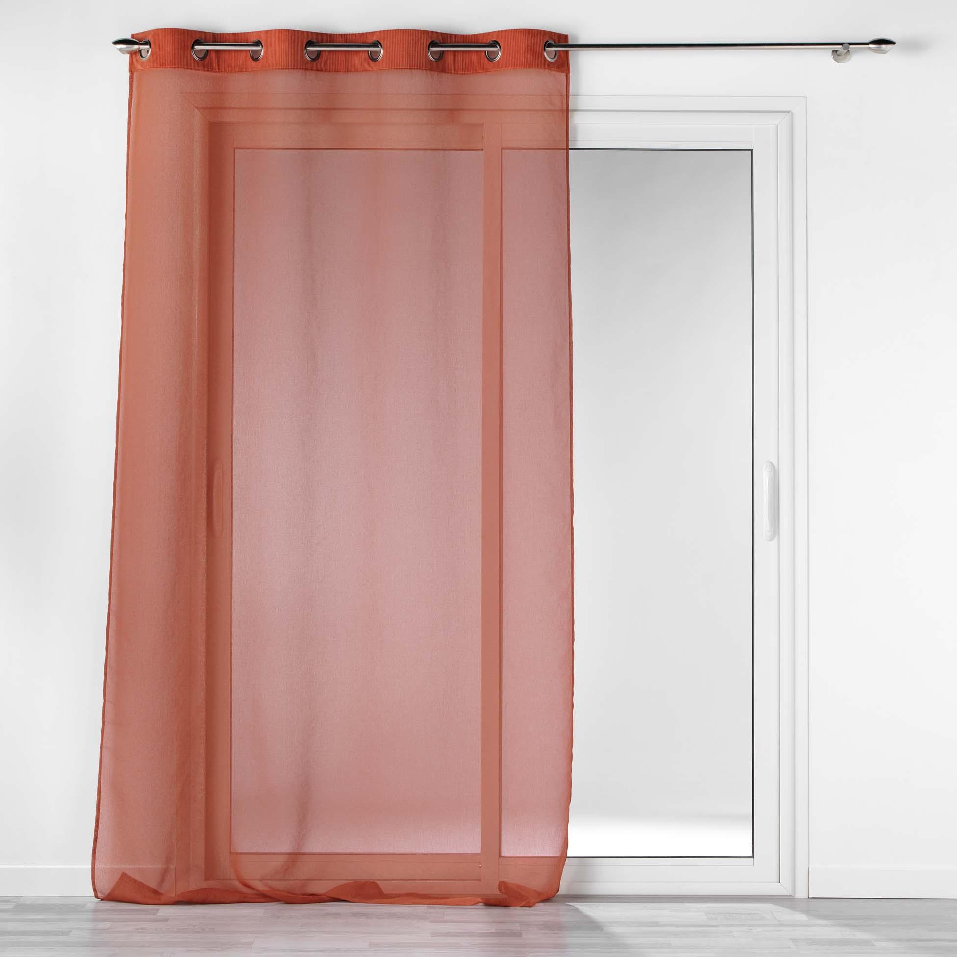 PANNEAU OEILLET 140X240CM SABLE ET VELOURS CASUAL TERRACOTTA