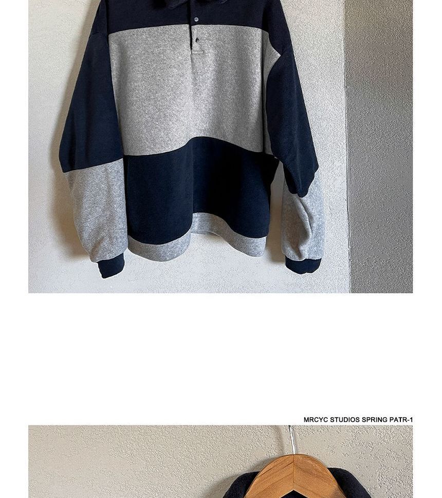 MRCYC - Sweatshirt met lange mouwen en gestreepte polokraag