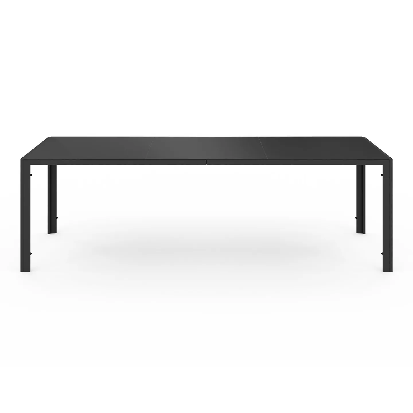 Salon de jardin MADRID table 240 CM et 10 chaises empilables noir