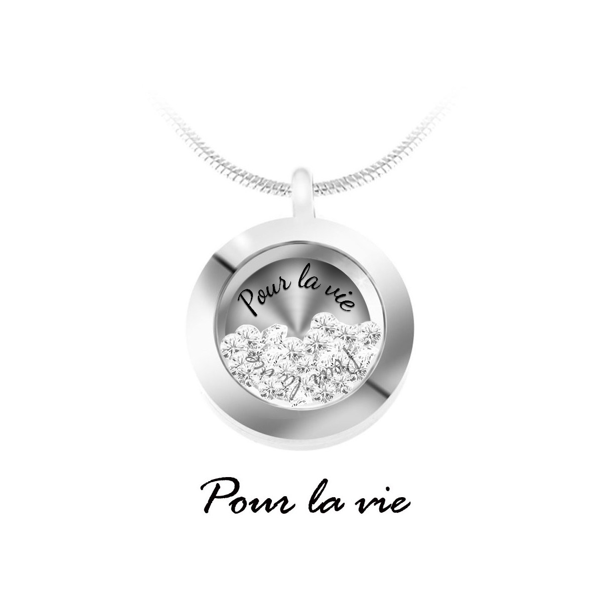 Collier Pour la vie orné de Cristaux scintillants SC Crystal