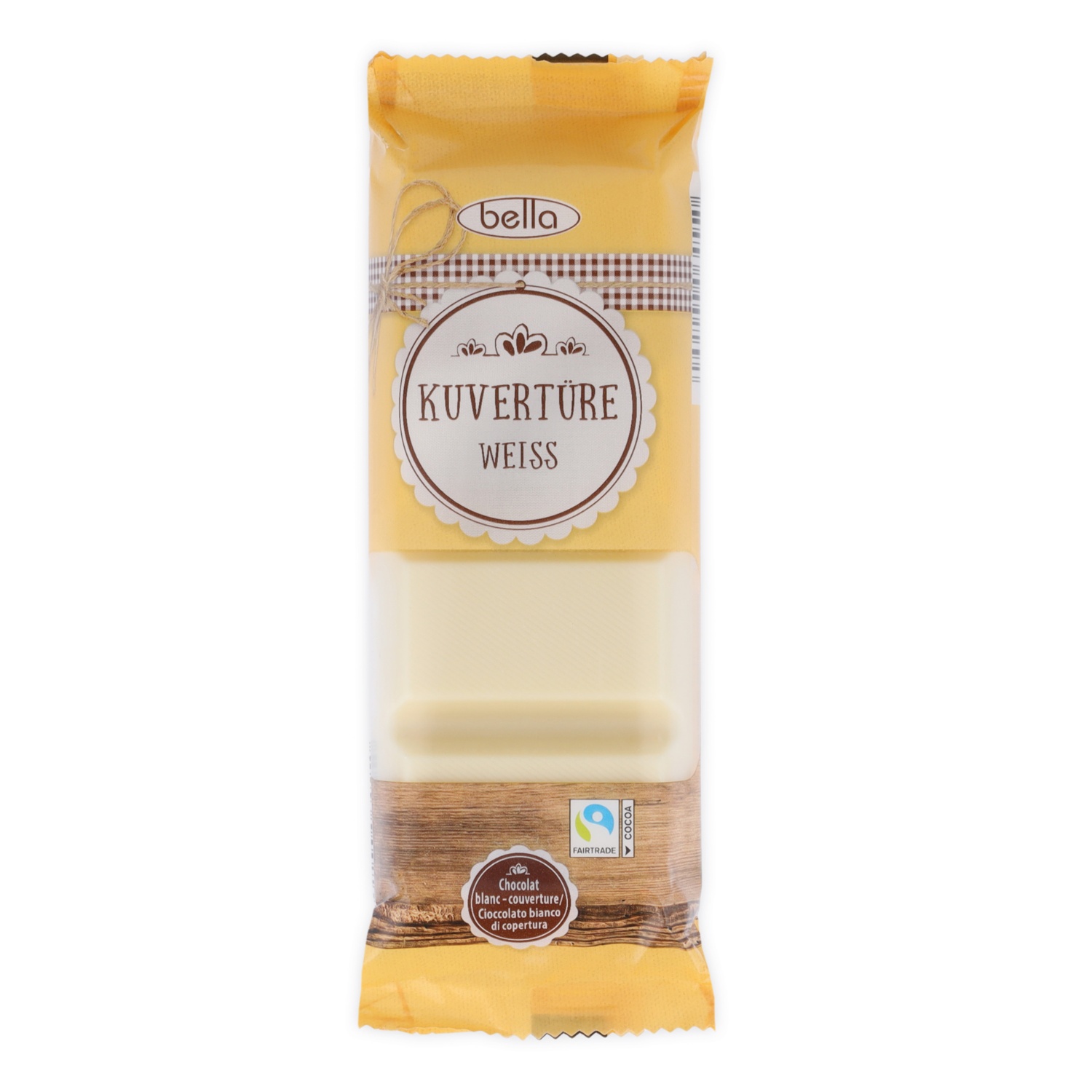 BELLA Kuvertüre, Weiß 200 g