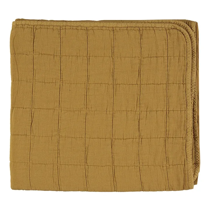 Camomile London Couverture matelassée en coton | Ocre
