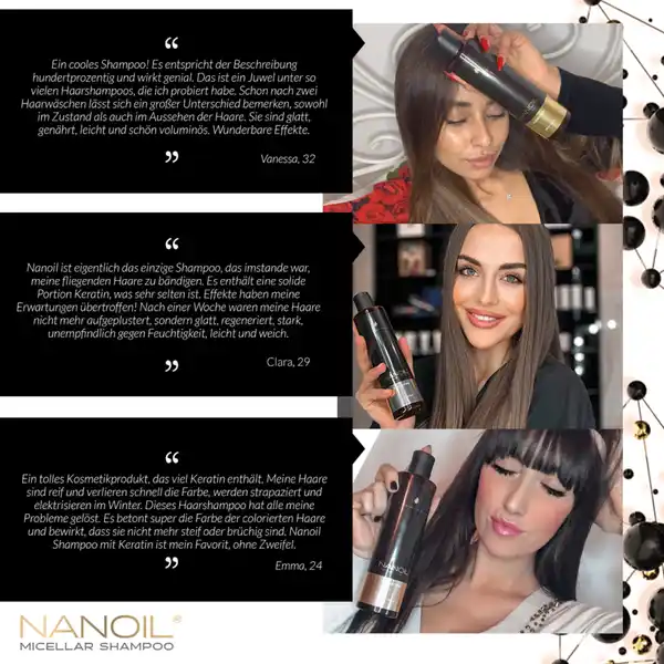Mizellenshampoo mit Keratin