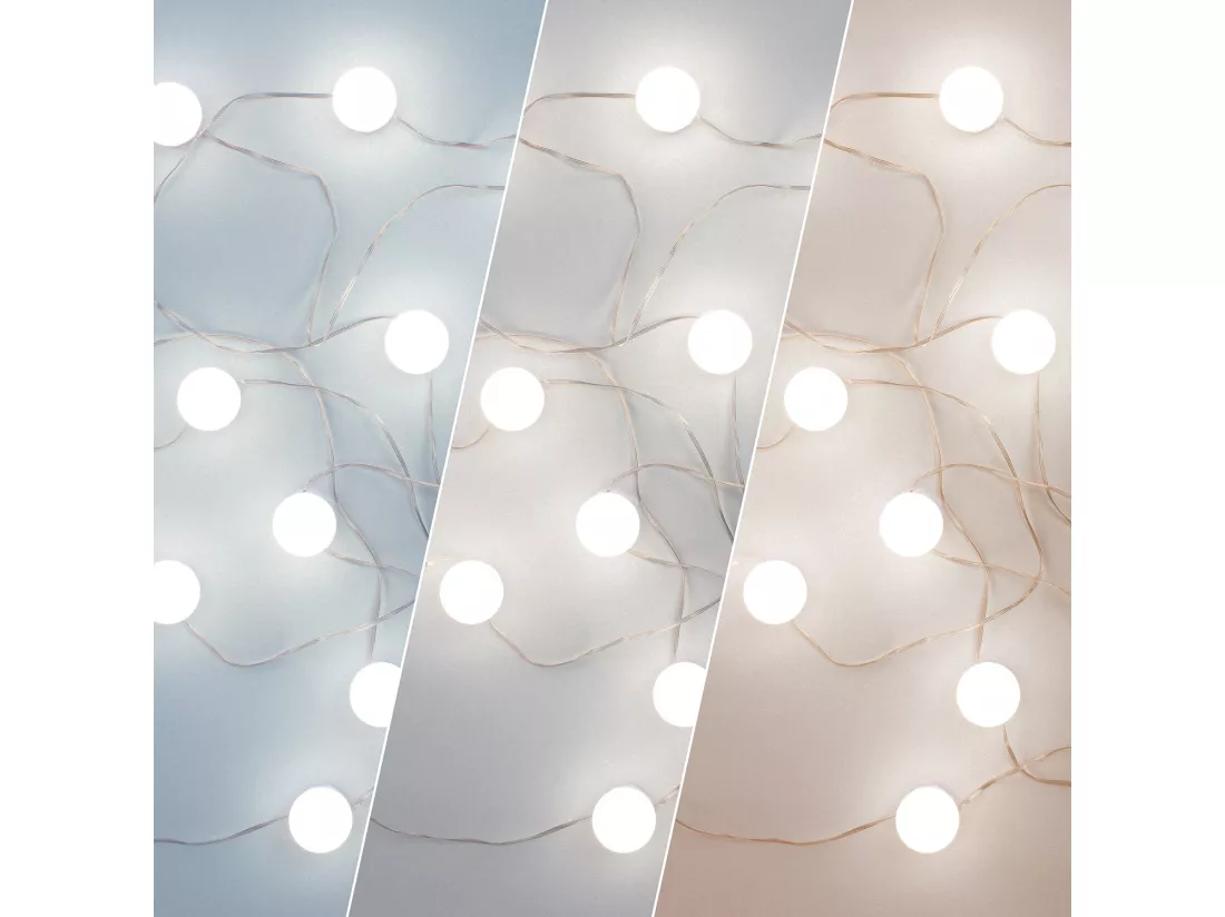 Pack de 10 Lumières LED Adhésives pour Miroir Camerino Sélectionnable (chaud-neutre-froid)