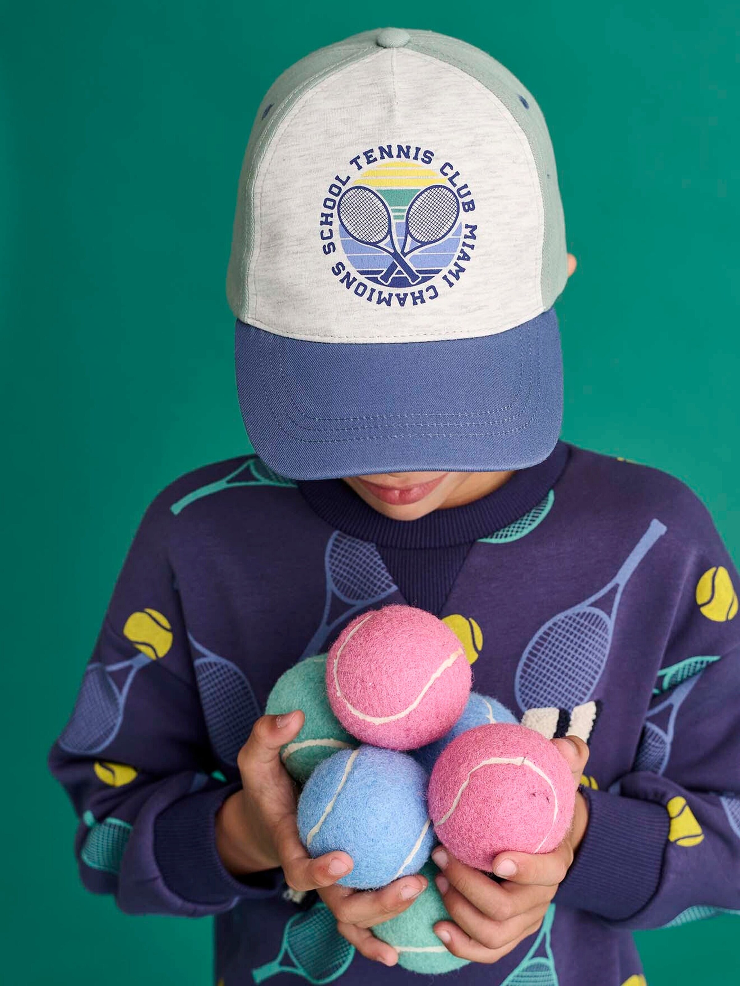 Vertbaudet Jungen Cap MIAMI TENNIS CLUB blau
