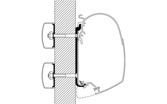 Thule Flachadapter 40 cm für Markise Serie 5 (5er Set )
