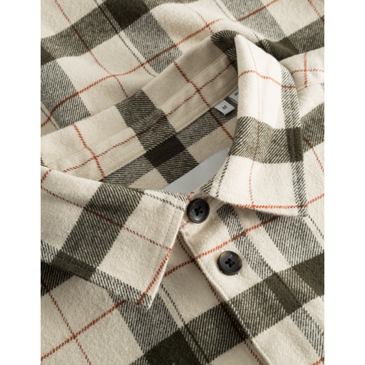 Les Deux Lennon Flannel Check Skjorte, Ivory/Rosin, XXL