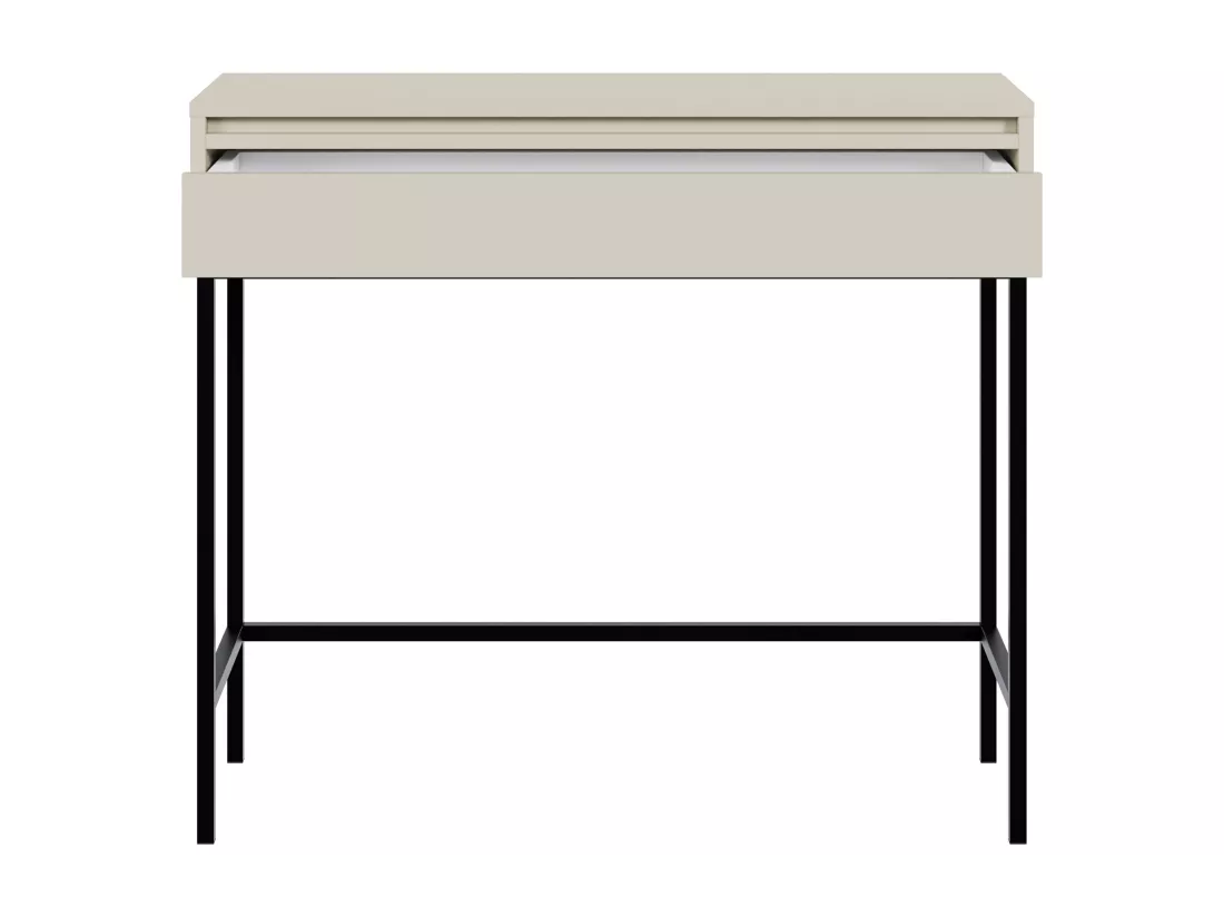 Table console - 90 cm - avec tiroir et cadre - grège - EVO