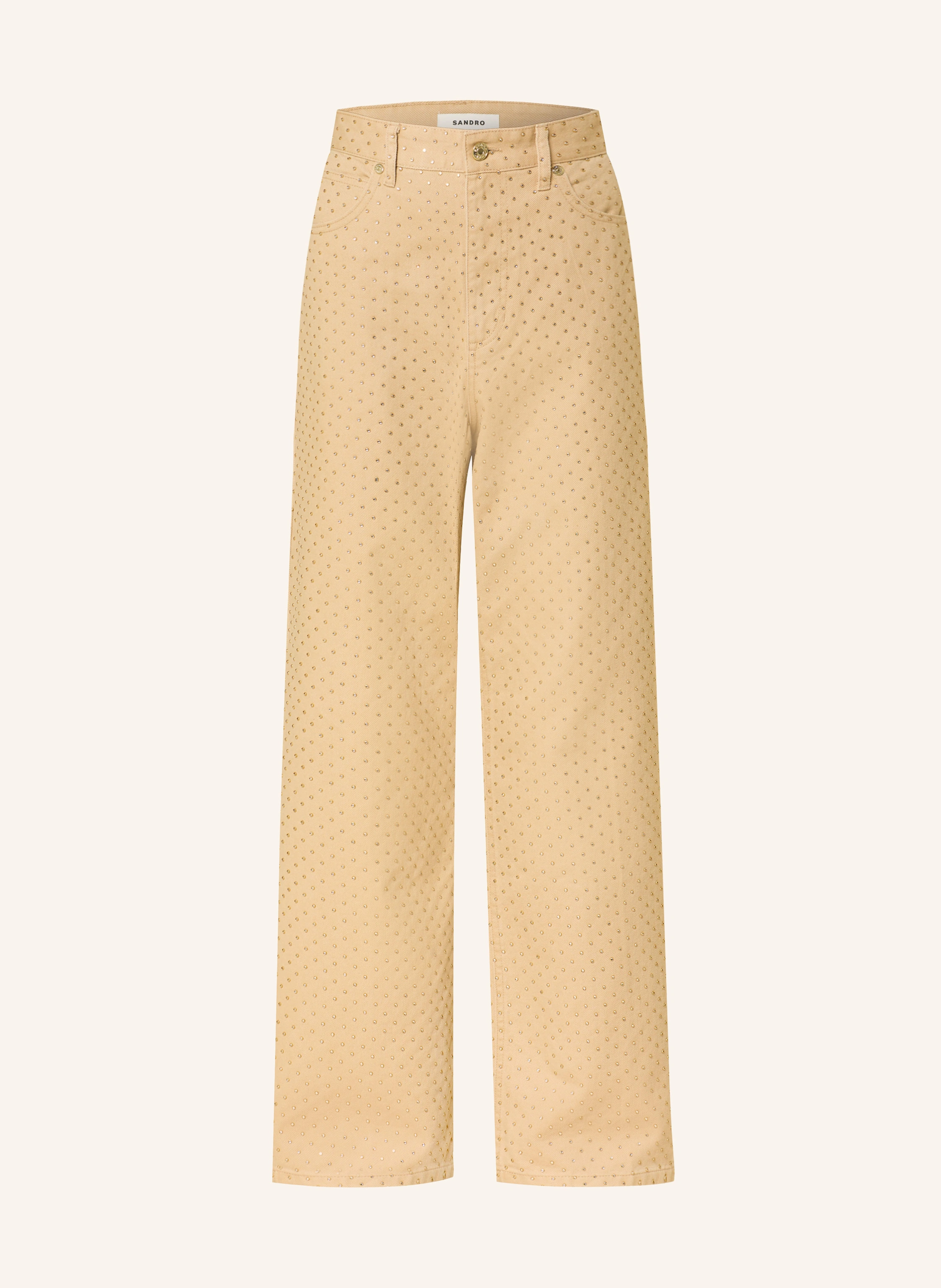 SANDRO Jeans mit Schmucksteinen