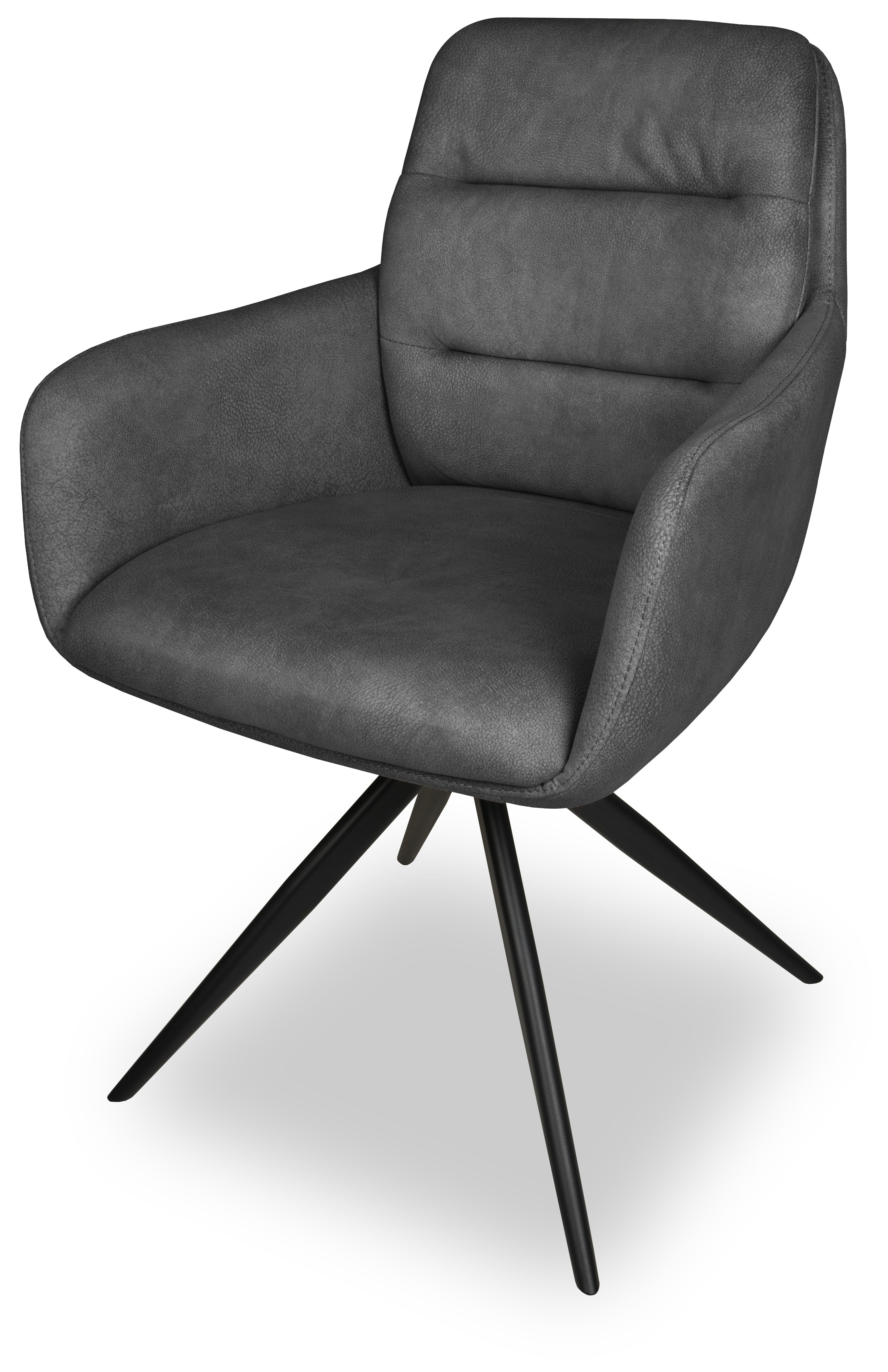 Eetkamerstoel - Zorro Antracite Jeske B57.5 x D63.5 x H87.5 cm