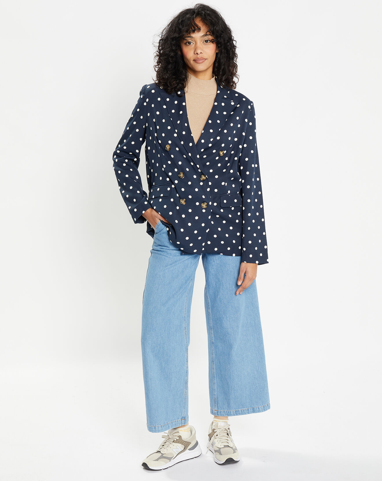 Jodhpur Veste fluide bloom bleue/blanc