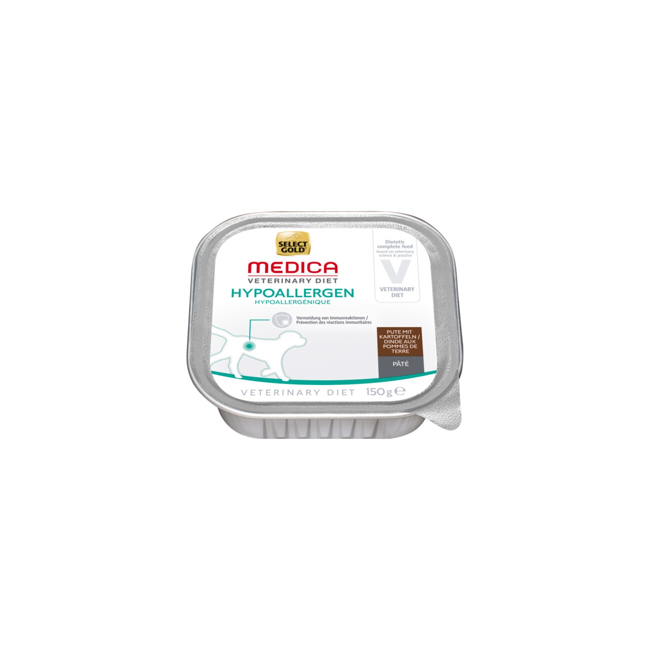 SELECT GOLD Medica Nassfutter Hund Adult Hypoallergen, Pute 10x150 g