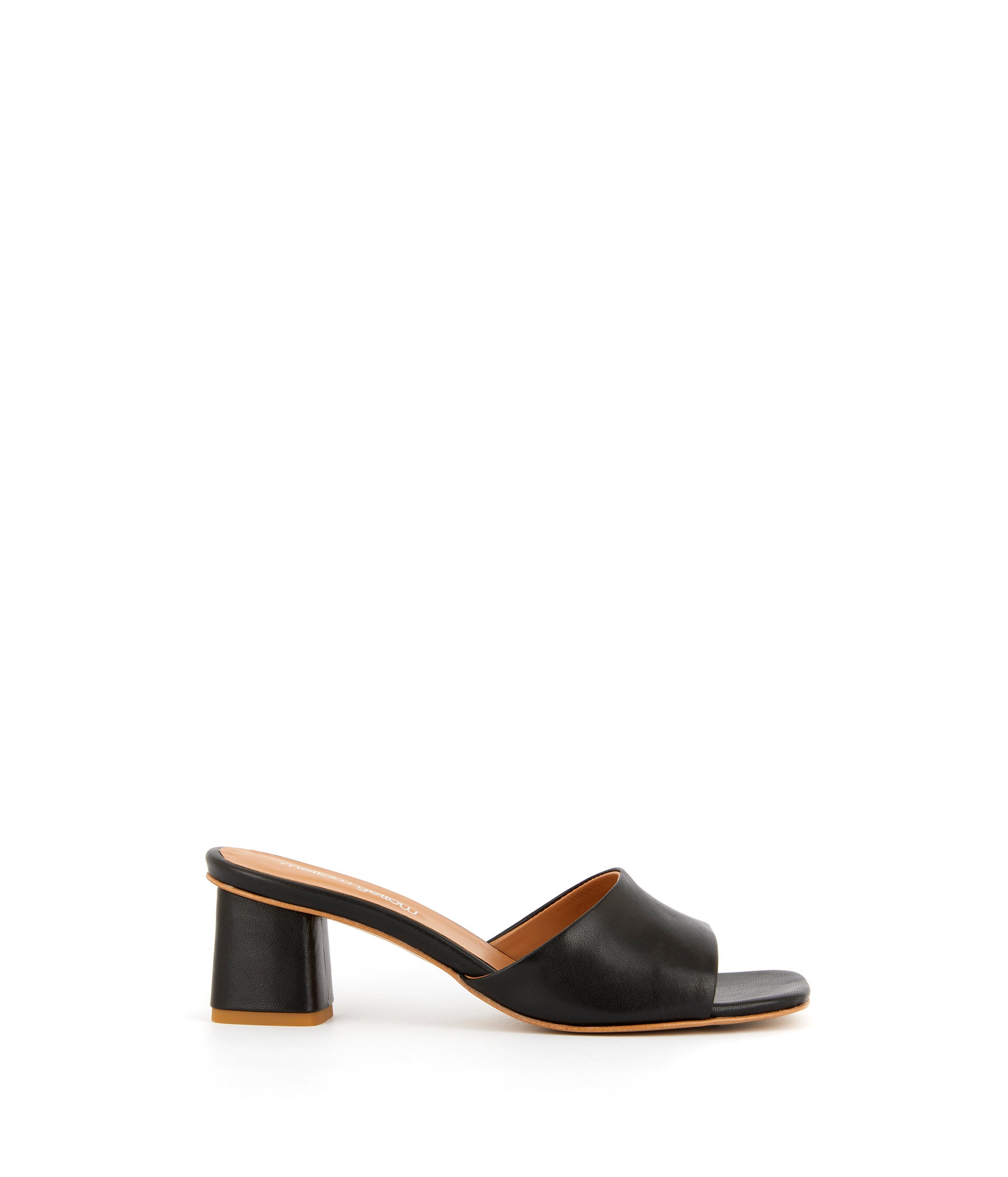 Mules cuir noir Lana