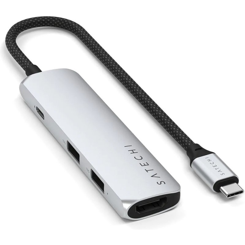 Satechi ST-P4SS hub & concentrateur USB Type-C 10000 Mbit/s Argent